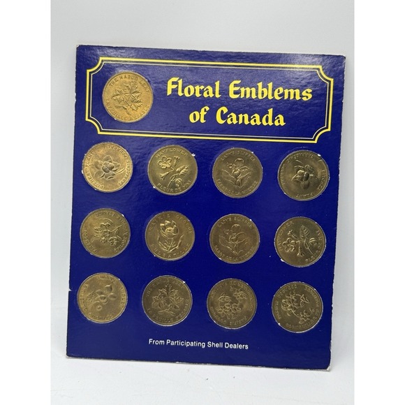 Shell Coat Of Arms Floral Emblems Of Canada Collector Set Of 13 Complete. - Picture 13 of 14